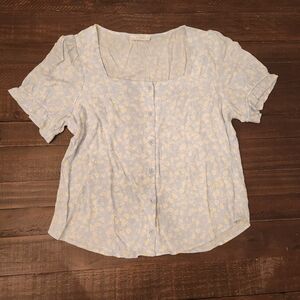 Elodie Floral light blue blouse